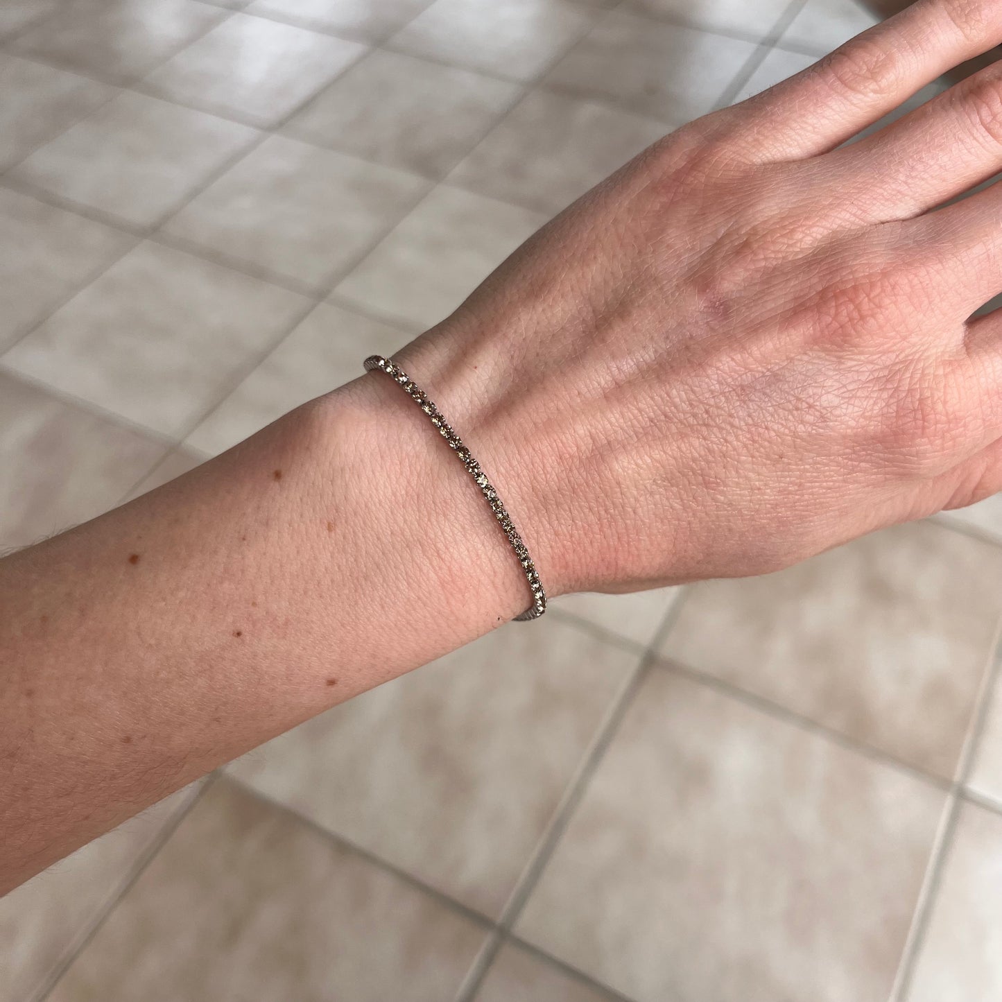 Bracciale tennis champagne 2mm