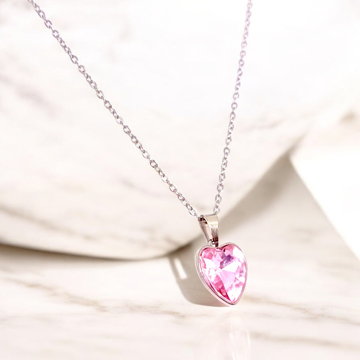 Collana cuore rosa