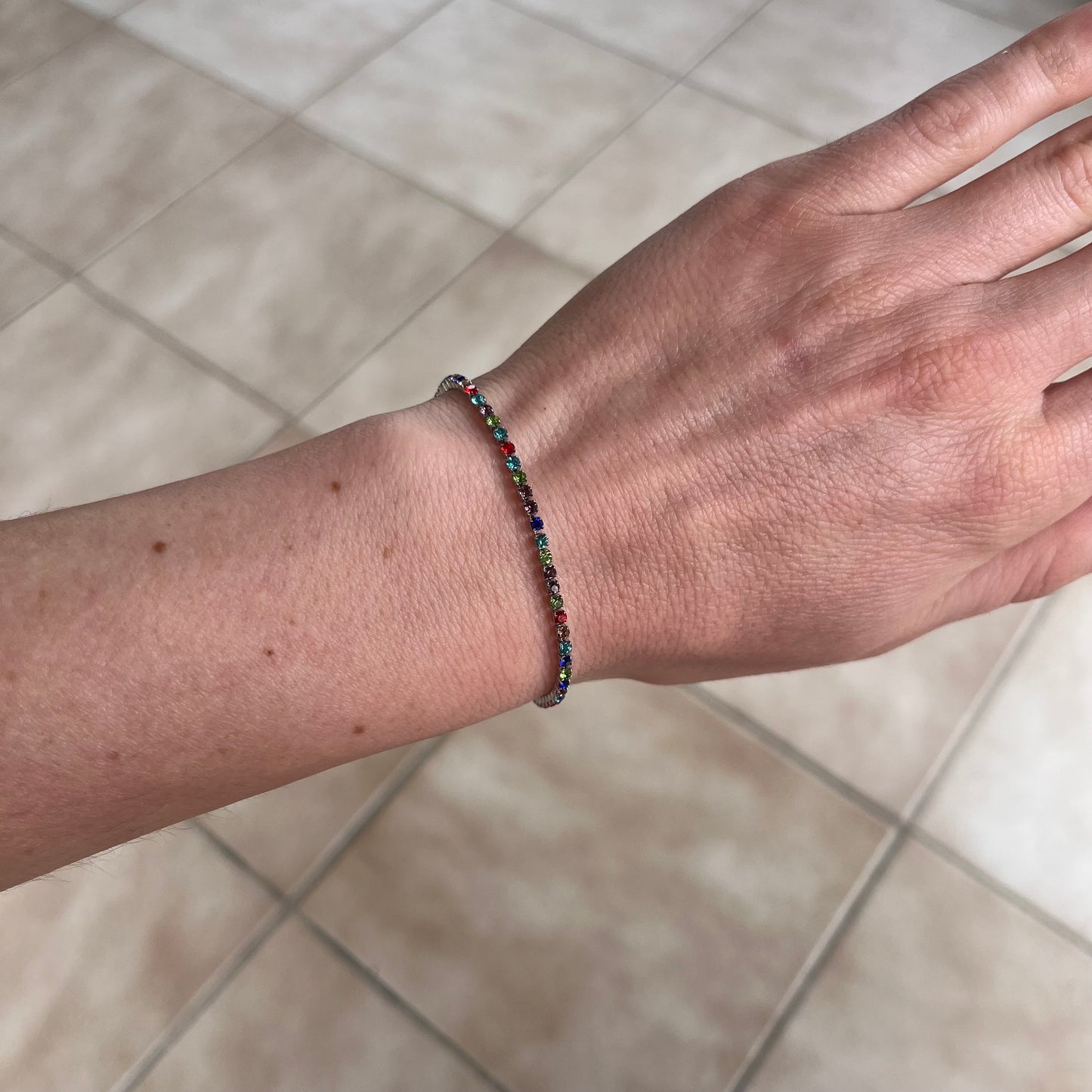 Bracciale tennis multicolor 2mm