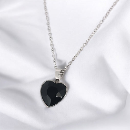 Collana cuore nera