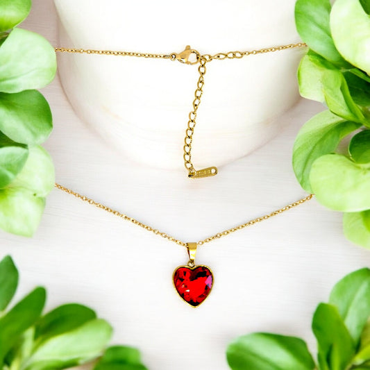 Collana cuore rossa