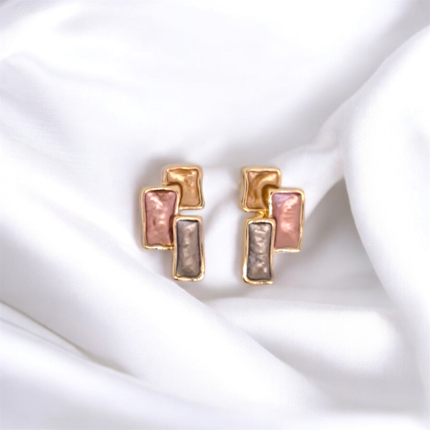 Completo collana e orecchini marrone