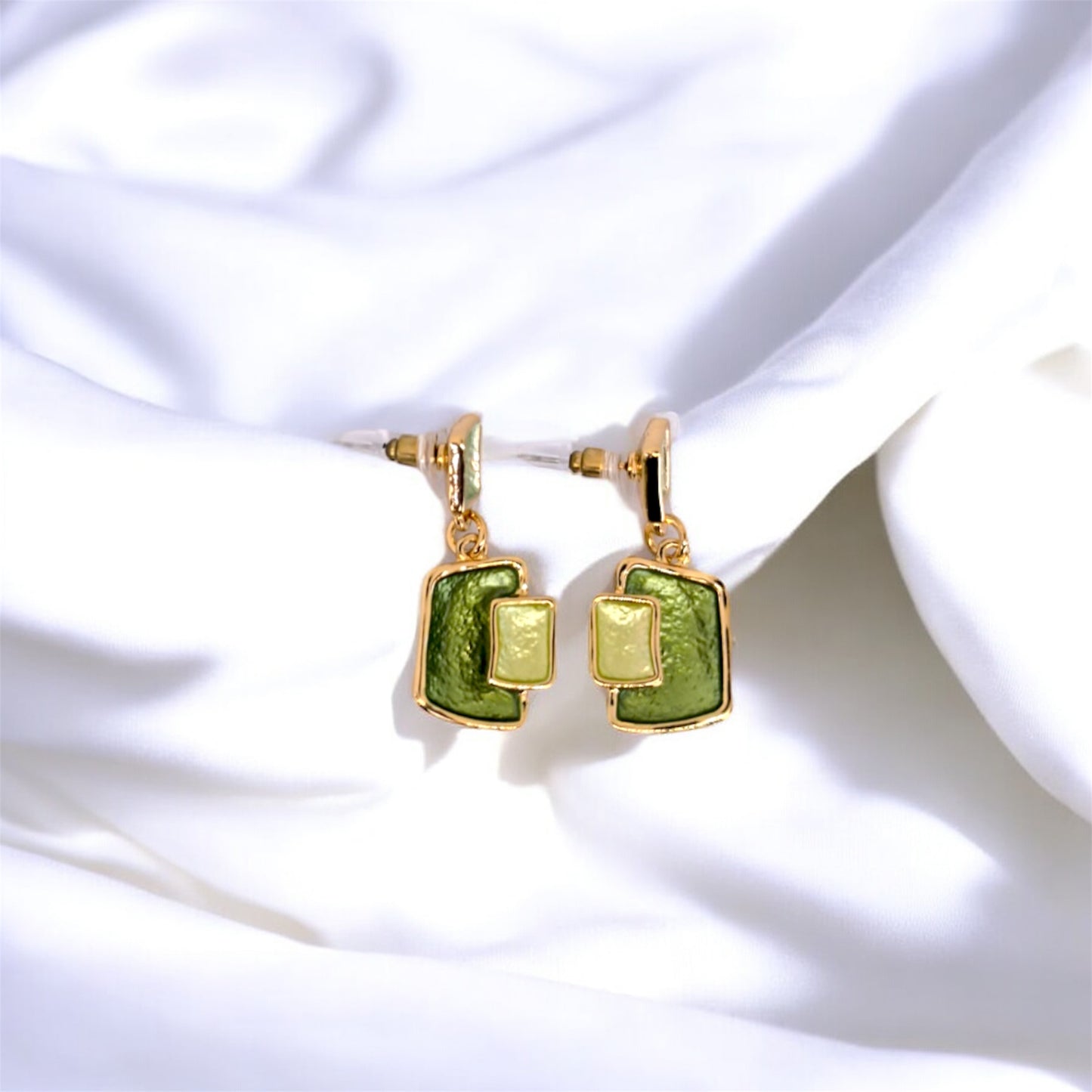 Completo collana e orecchini verde