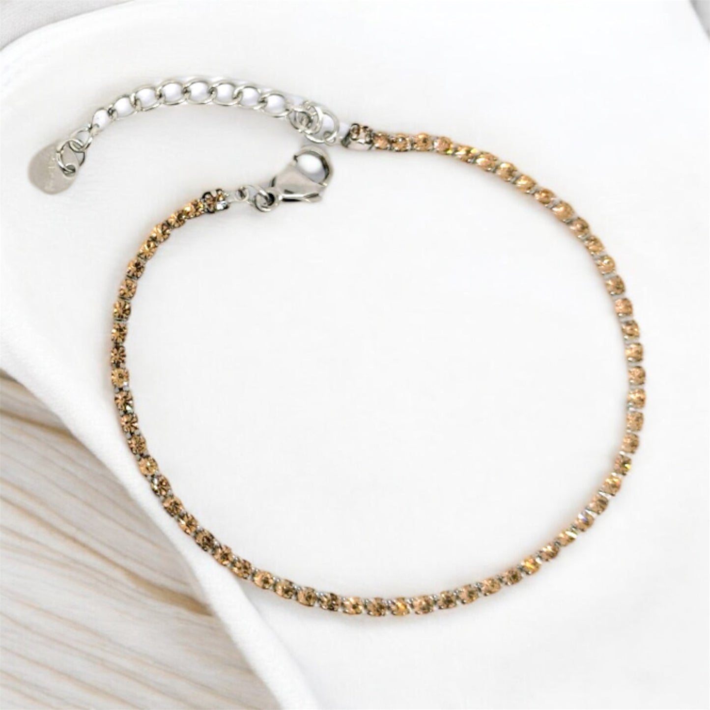 Bracciale tennis champagne 2mm