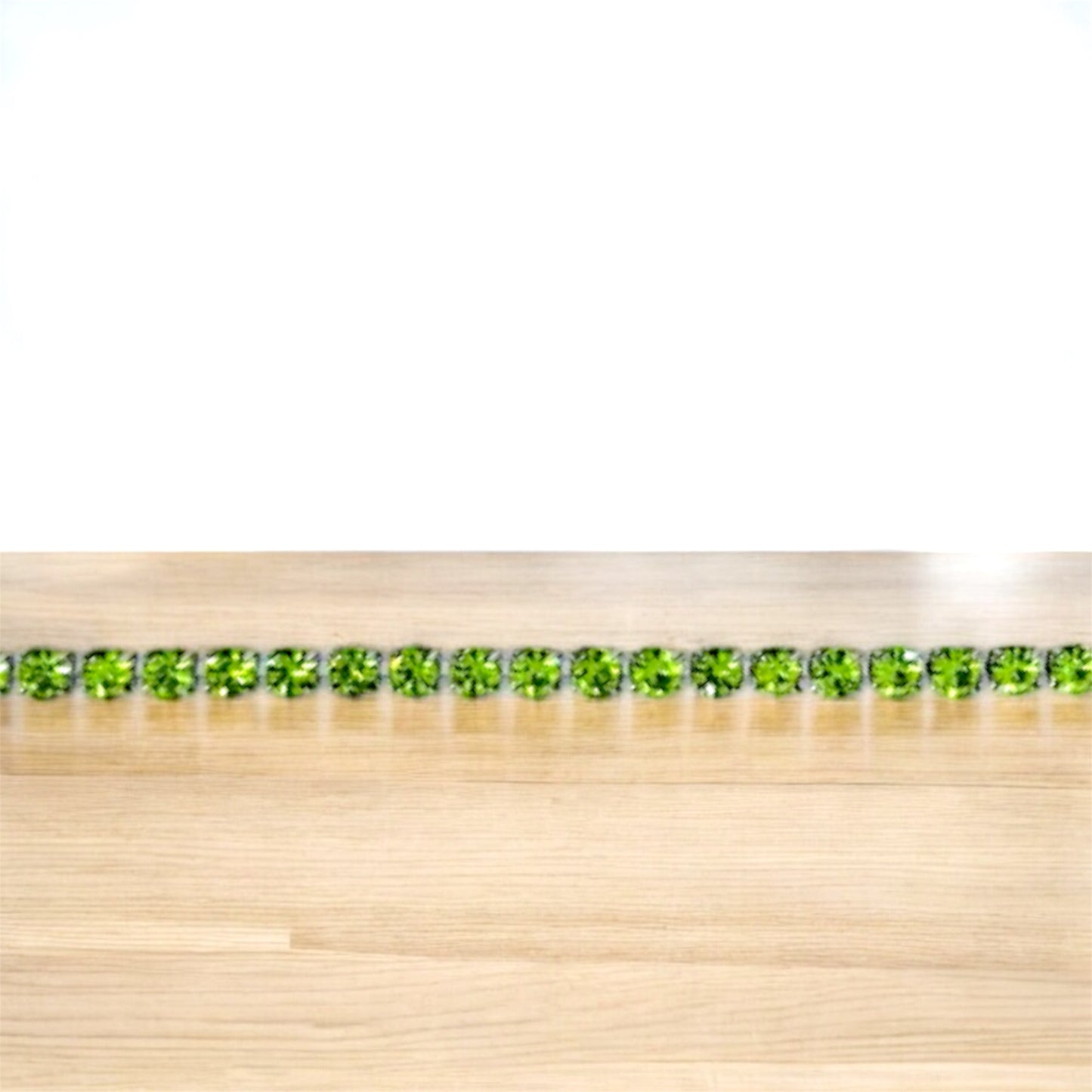 Bracciale tennis verde chiaro 2mm