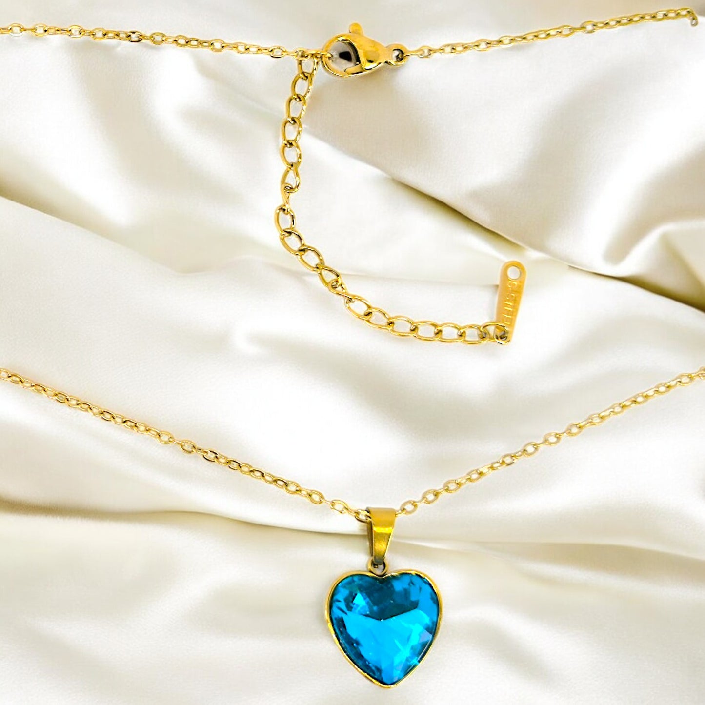 Collana cuore azzura