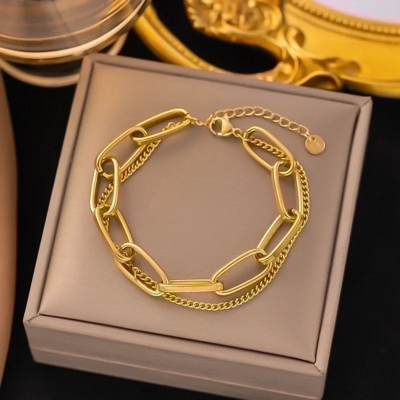 Bracciale doppia catena