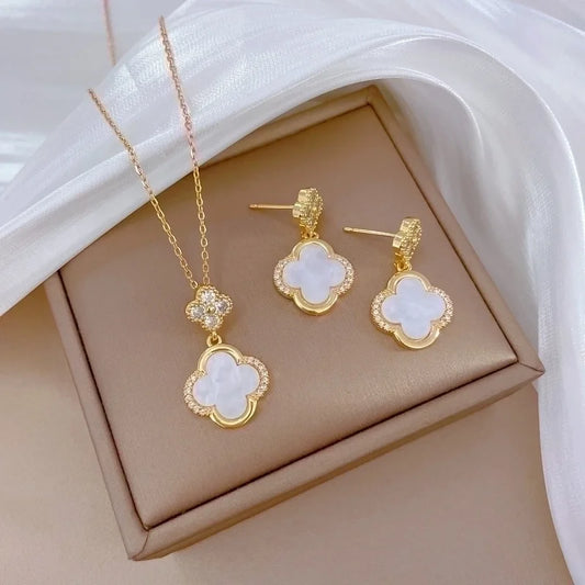 Completo collana + orecchini stile Van Cleef