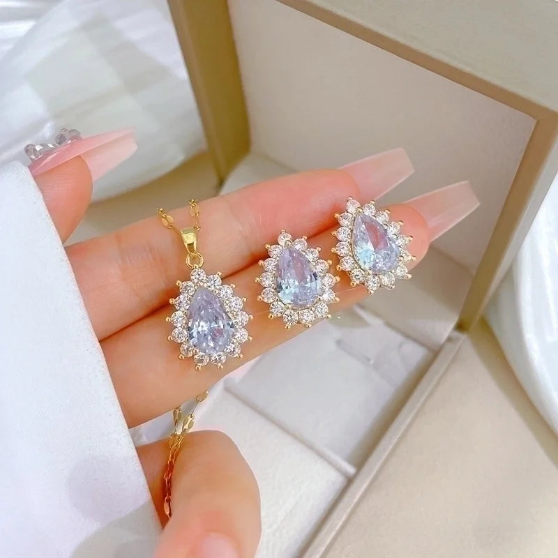 Completo goccia strass