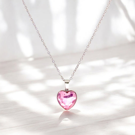 Collana cuore rosa
