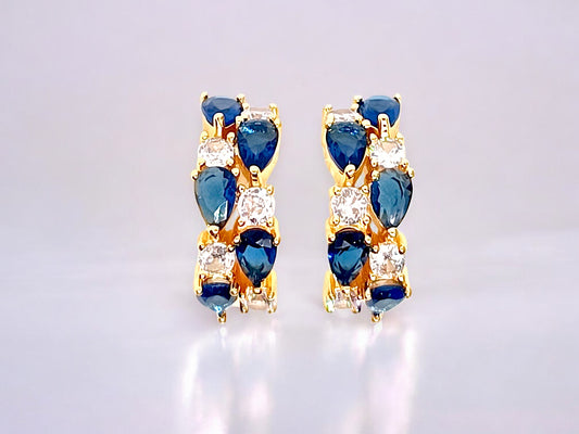 Orecchini cerchi blu