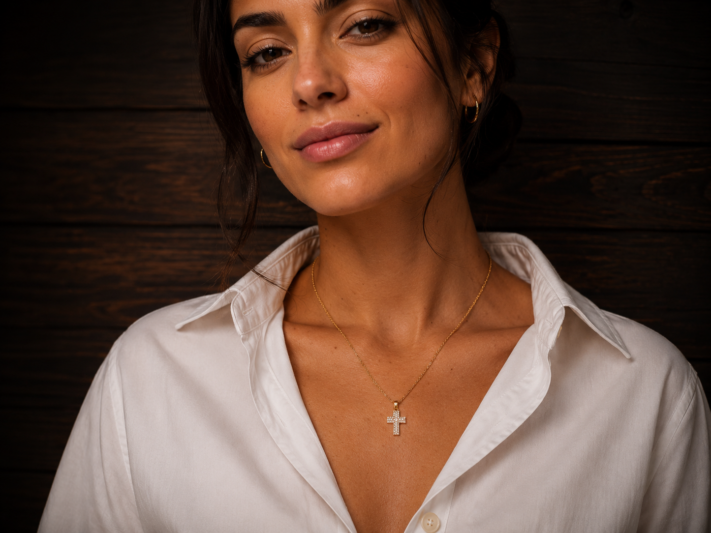 Collana croce luce