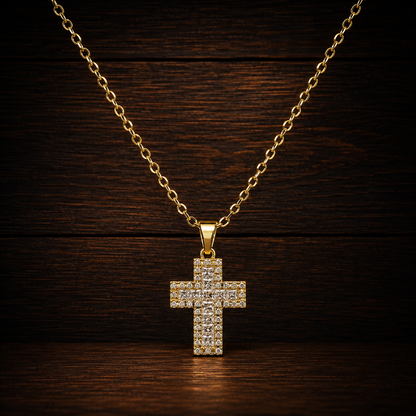Collana croce luce