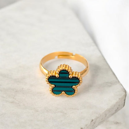 Anello fiore colorato