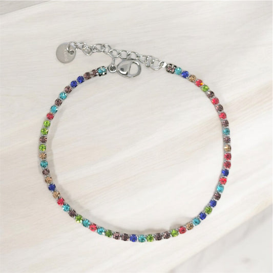 Bracciale tennis multicolor 2mm