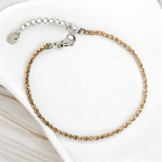 Bracciale tennis champagne 2mm
