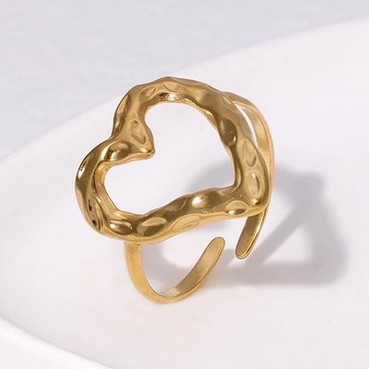 Anello gold cuore