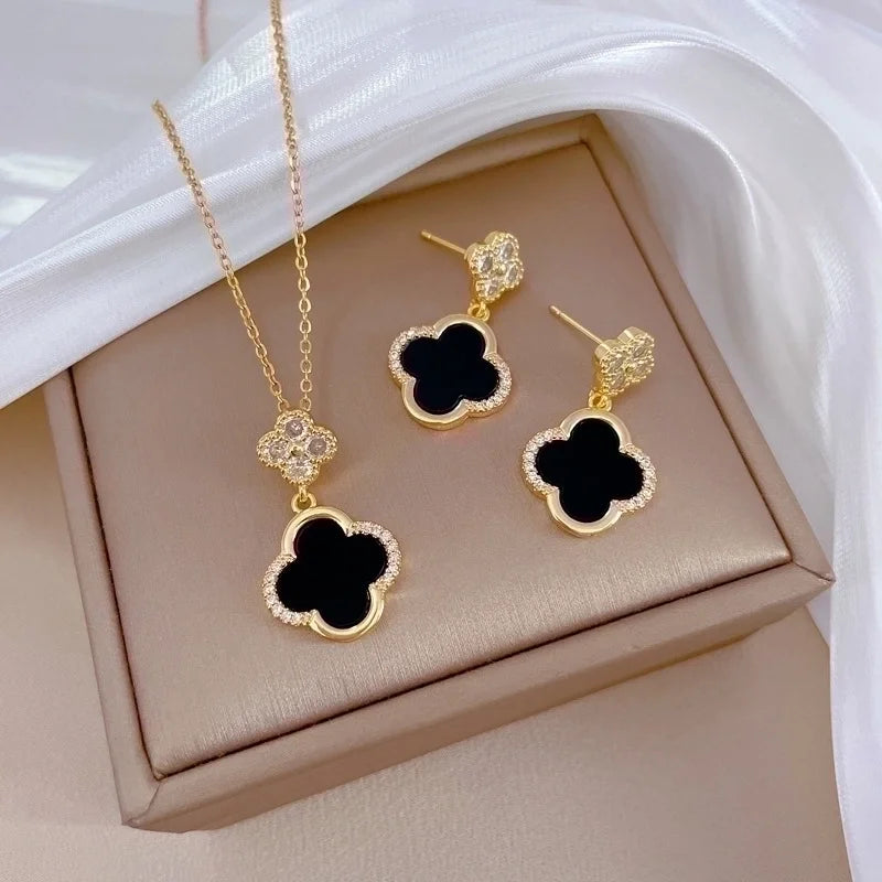 Completo collana + orecchini stile Van Cleef