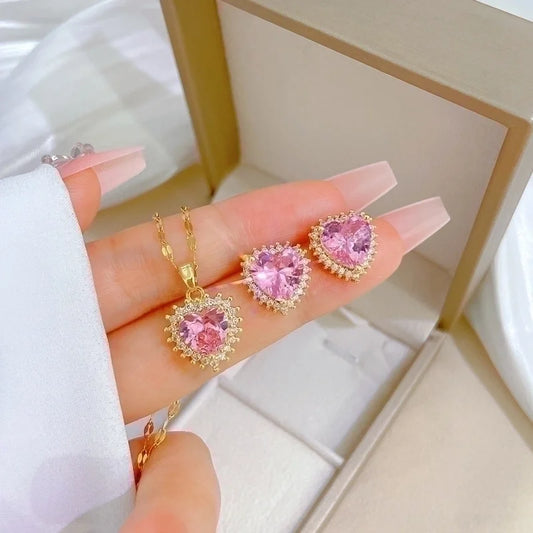 Completo cuore rosa